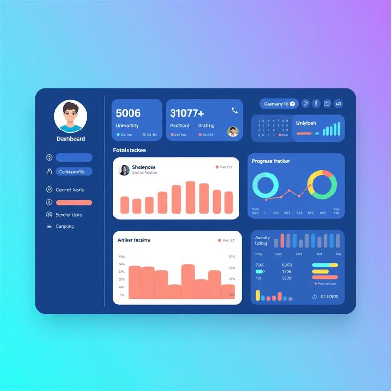A dashboard interface showing predictive analytics or student data being reviewed by faculty.
