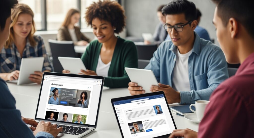 Global enrolment partnerships in action through virtual university meetings using EdTech systems for international admissions and collaboration
