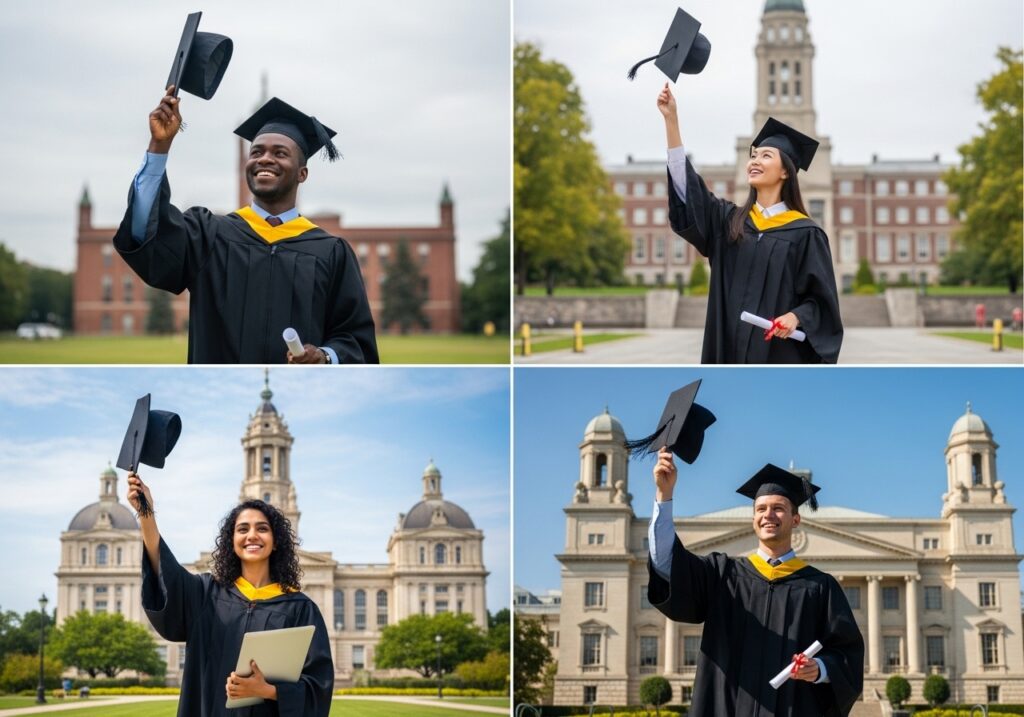 Global enrolment partnerships enabling international students to complete overseas degrees through cross-border university collaborations
