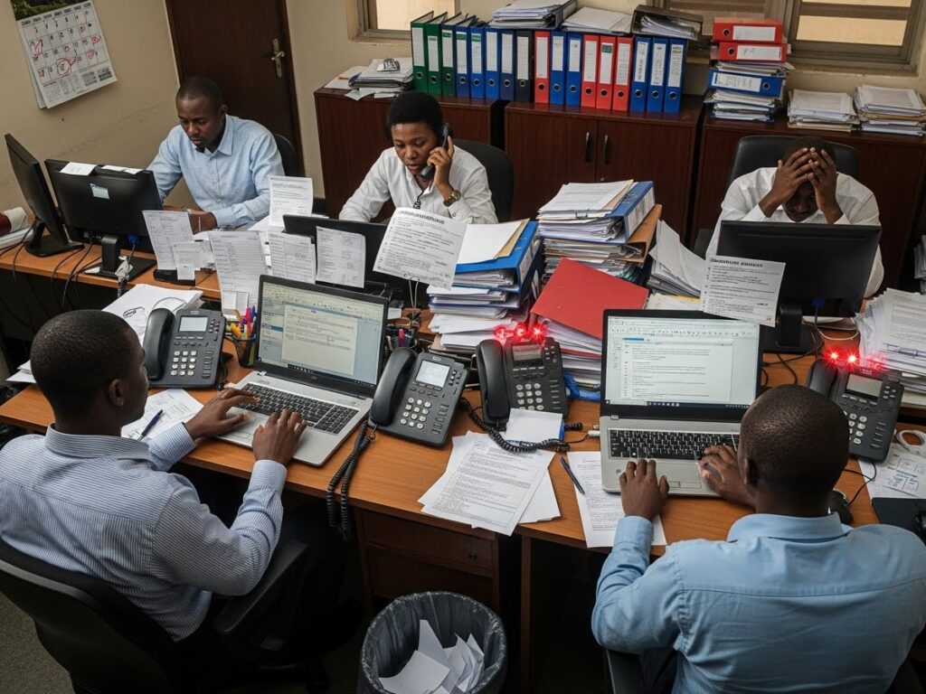 Traditional admissions workflow contrasted with AI in university admissions replacing manual paperwork and slow processing
