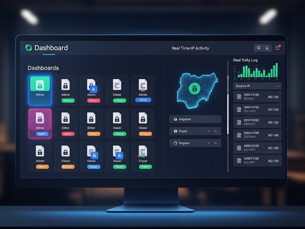 Student data breach prevention dashboard with role based access control IP tracking and real time login activity monitoring
