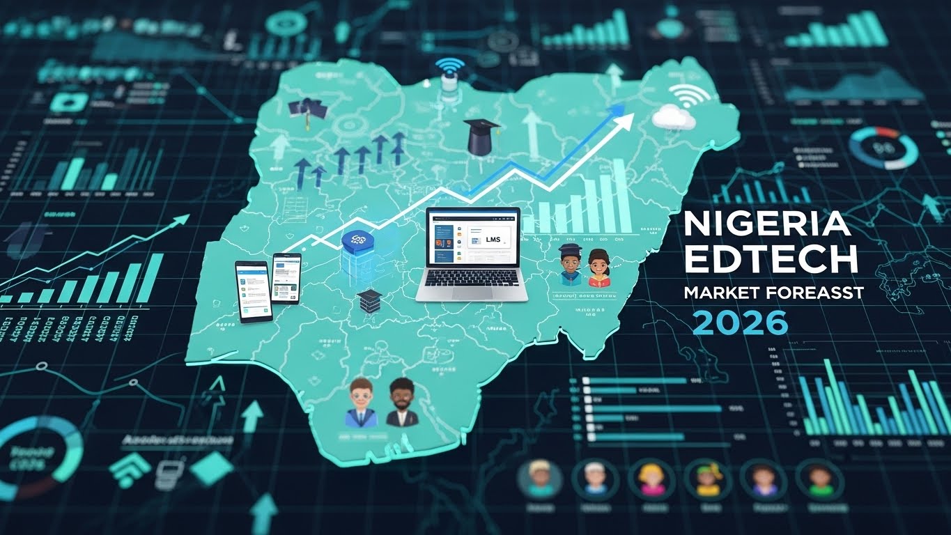 Nigeria EdTech market growth in 2026 showing digital learning adoption, LMS usage, and online education expansion across regions