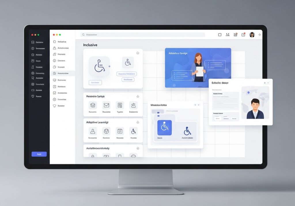 Inclusive edtech platform with screen reader compatibility, adaptive design, and assistive tools supporting accessible learning technology and inclusive digital education.