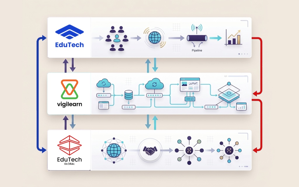 University partnership model in international education powered by EduTech Global and Vigilearn technology ecosystem